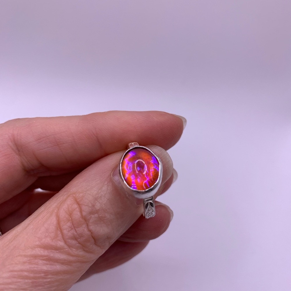 Dragons breath ring. Sterling size 8 3/4 - Picture 7 of 12
